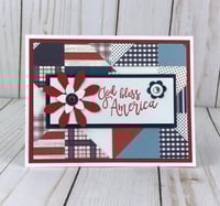 Image 3 of God Bless America 4th of July Card Making Kit for Adults to Make Your Own Cards
