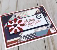 Image 4 of God Bless America 4th of July Card Making Kit for Adults to Make Your Own Cards