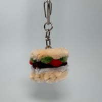 Pipe Cleaner Burger Keychain
