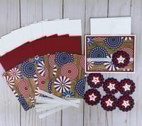 Image 1 of 4th of July Card Making Kit for Adults to DIY 6 Patriotic Greeting Cards