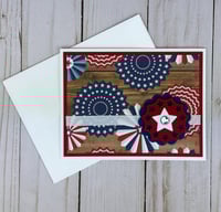 Image 2 of 4th of July Card Making Kit for Adults to DIY 6 Patriotic Greeting Cards