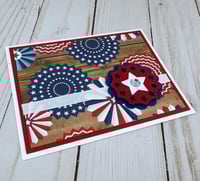 Image 3 of 4th of July Card Making Kit for Adults to DIY 6 Patriotic Greeting Cards