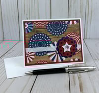 Image 4 of 4th of July Card Making Kit for Adults to DIY 6 Patriotic Greeting Cards