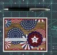 Image 8 of 4th of July Card Making Kit for Adults to DIY 6 Patriotic Greeting Cards