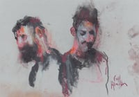 Image 2 of Walkers - Charcoal , Soft Pastels and Coloured Pencil on Paper 