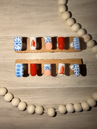 Image 1 of SHORT SQUARE WESTERN FISH ACRYLIC NAILS