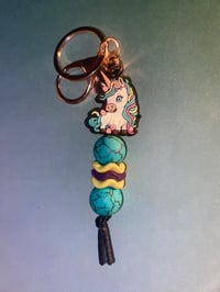 Rainbow unicorn keychain 