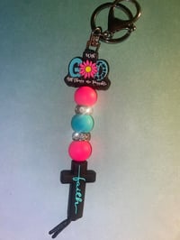 “With God all things are possible” keychain