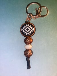 Aztec bronze keychain