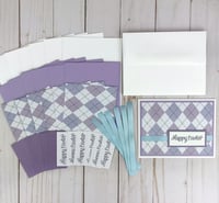 Image 1 of Easter Card Kit to Make 6 Argyle Pastel Cards