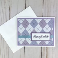 Image 2 of Easter Card Kit to Make 6 Argyle Pastel Cards