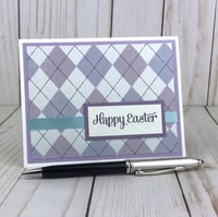 Image 3 of Easter Card Kit to Make 6 Argyle Pastel Cards