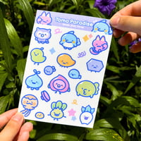 Image 3 of Tama Paradise Sticker Sheet (Tamagotchi) 🌊☁️🌱🌳 