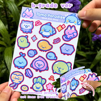 Image 4 of Tama Paradise Sticker Sheet (Tamagotchi) 🌊☁️🌱🌳 