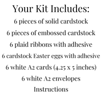 Image 10 of Easter Card Making Kit with Embossed Cardstock and Die Cut Eggs for Beginner Crafters