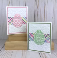Image 2 of Easter Card Making Kit with Embossed Cardstock and Die Cut Eggs for Beginner Crafters