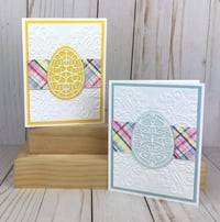 Image 3 of Easter Card Making Kit with Embossed Cardstock and Die Cut Eggs for Beginner Crafters