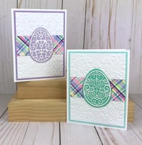 Image 4 of Easter Card Making Kit with Embossed Cardstock and Die Cut Eggs for Beginner Crafters