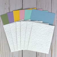 Image 5 of Easter Card Making Kit with Embossed Cardstock and Die Cut Eggs for Beginner Crafters