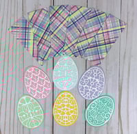 Image 6 of Easter Card Making Kit with Embossed Cardstock and Die Cut Eggs for Beginner Crafters