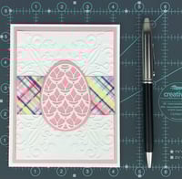 Image 8 of Easter Card Making Kit with Embossed Cardstock and Die Cut Eggs for Beginner Crafters