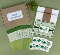 Image 1 of St. Patrick's Day Card Making Kit for Adults to Make Your Own Shamrock Cards