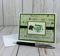 Image 3 of St. Patrick's Day Card Making Kit for Adults to Make Your Own Shamrock Cards