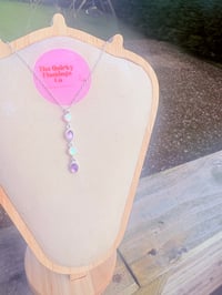 Image 3 of Amethyst and Opal Snake Drop Necklace