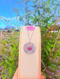 Peony Petal Skinny Swirl Pendant