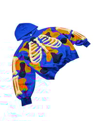 Image 4 of Re-worked 1 of 1 Nike 3D Puff Bones Patchflow Hoodie Size XL