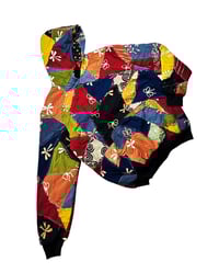 Image 2 of Re-worked 1 of 1 Multicolor Batik Patchworks Hoodie Size M