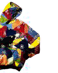 Image 3 of Re-worked 1 of 1 Multicolor Batik Patchworks Hoodie Size M
