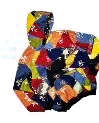 Image 4 of Re-worked 1 of 1 Multicolor Batik Patchworks Hoodie Size M