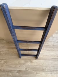 Image 2 of Blue Painted Wooden Ladder