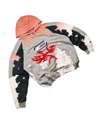 Image 2 of Re-worked 1 of 1 Adidas Flame Distress Hoodie Size L / XL