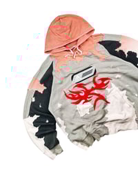 Image 3 of Re-worked 1 of 1 Adidas Flame Distress Hoodie Size L / XL