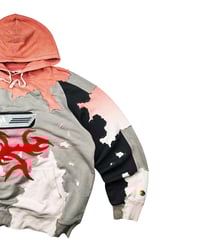 Image 6 of Re-worked 1 of 1 Adidas Flame Distress Hoodie Size L / XL