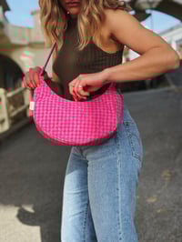 Image 4 of Sac croissant • vichy rose