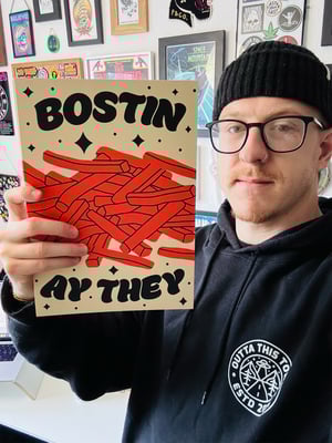 Image of Orange Chips Bostin Ay They Art Print | A4 🟠