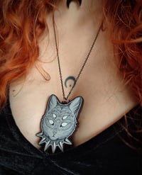 Image 3 of Goth kitty necklace