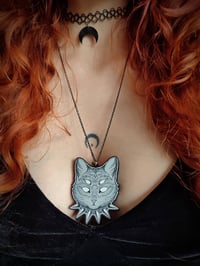 Image 4 of Goth kitty necklace