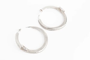 Image of BDODI - Snake Hoops (Silver)