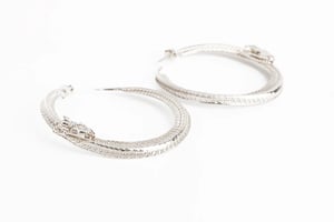 Image of BDODI - Snake Hoops (Silver)