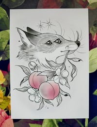 Image 1 of Peachy fox A5 print
