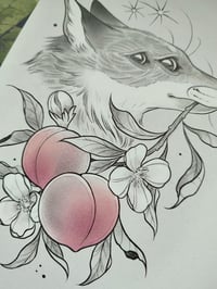 Image 2 of Peachy fox A5 print