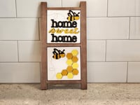 Image 2 of Bee Interchangeable Inserts | Farmhouse “Home Sweet Home” Bee Themed Set