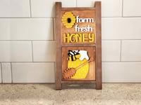 Image 3 of Bee Interchangeable Inserts | Farmhouse “Home Sweet Home” Bee Themed Set