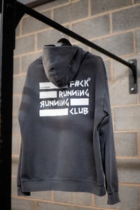 Image 2 of F#CK RUNNING RUNNING CLUB/BLACK FADED HOODIE