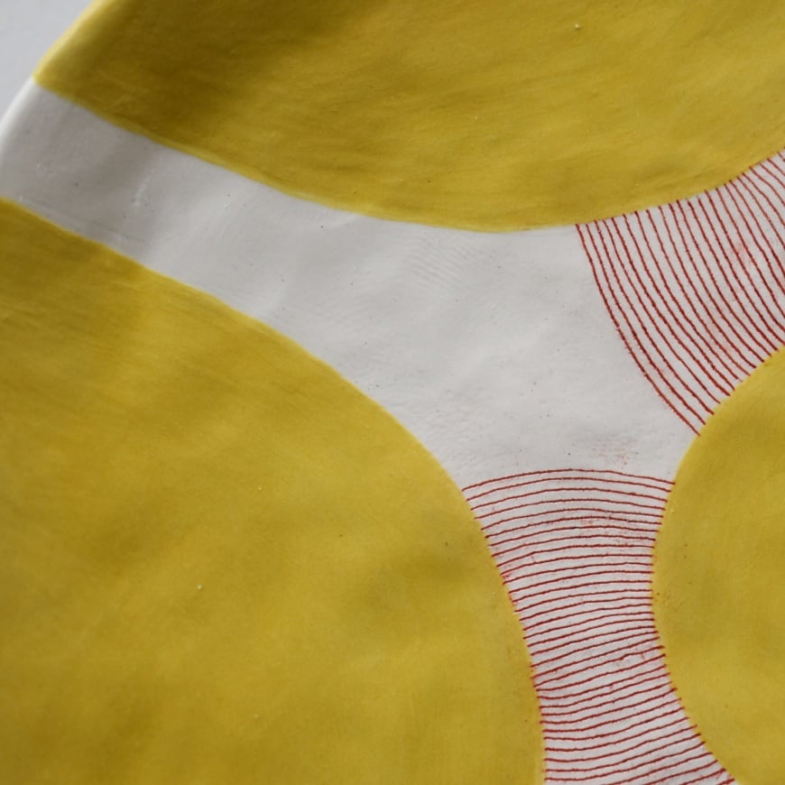 Image of Yellow Flower Plate