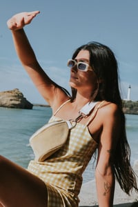 Image 4 of Sac banane • velours côtelé jaune